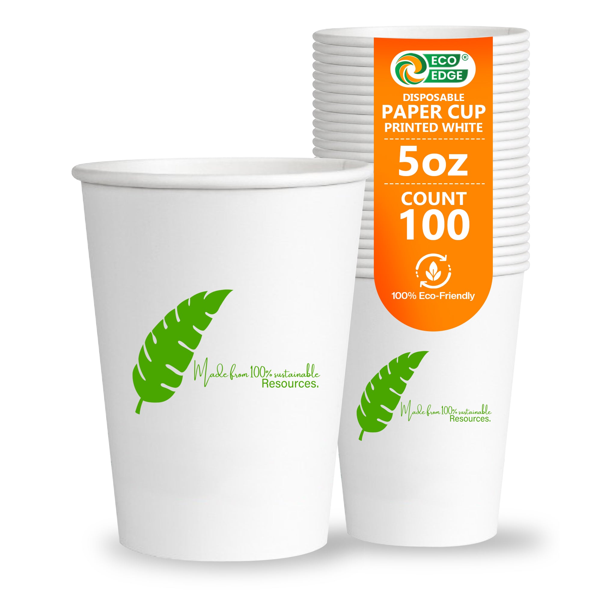 EcoEdge Disposable Heavy-Duty Party Paper Cups | 100% Sustainable