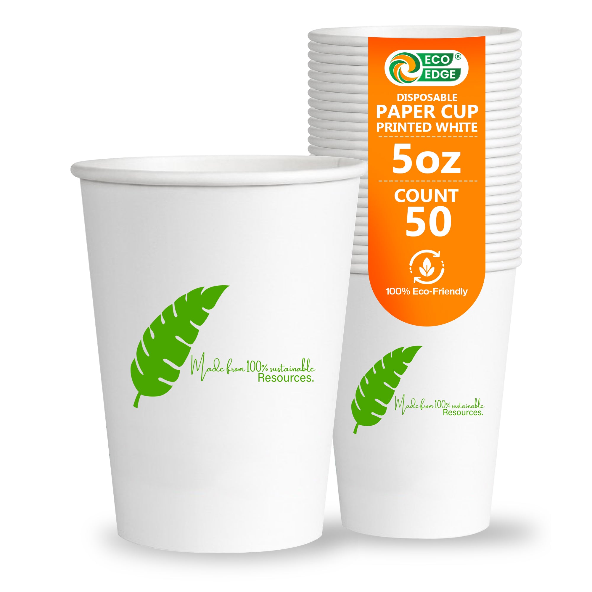 EcoEdge Disposable Heavy-Duty Party Paper Cups | 100% Sustainable