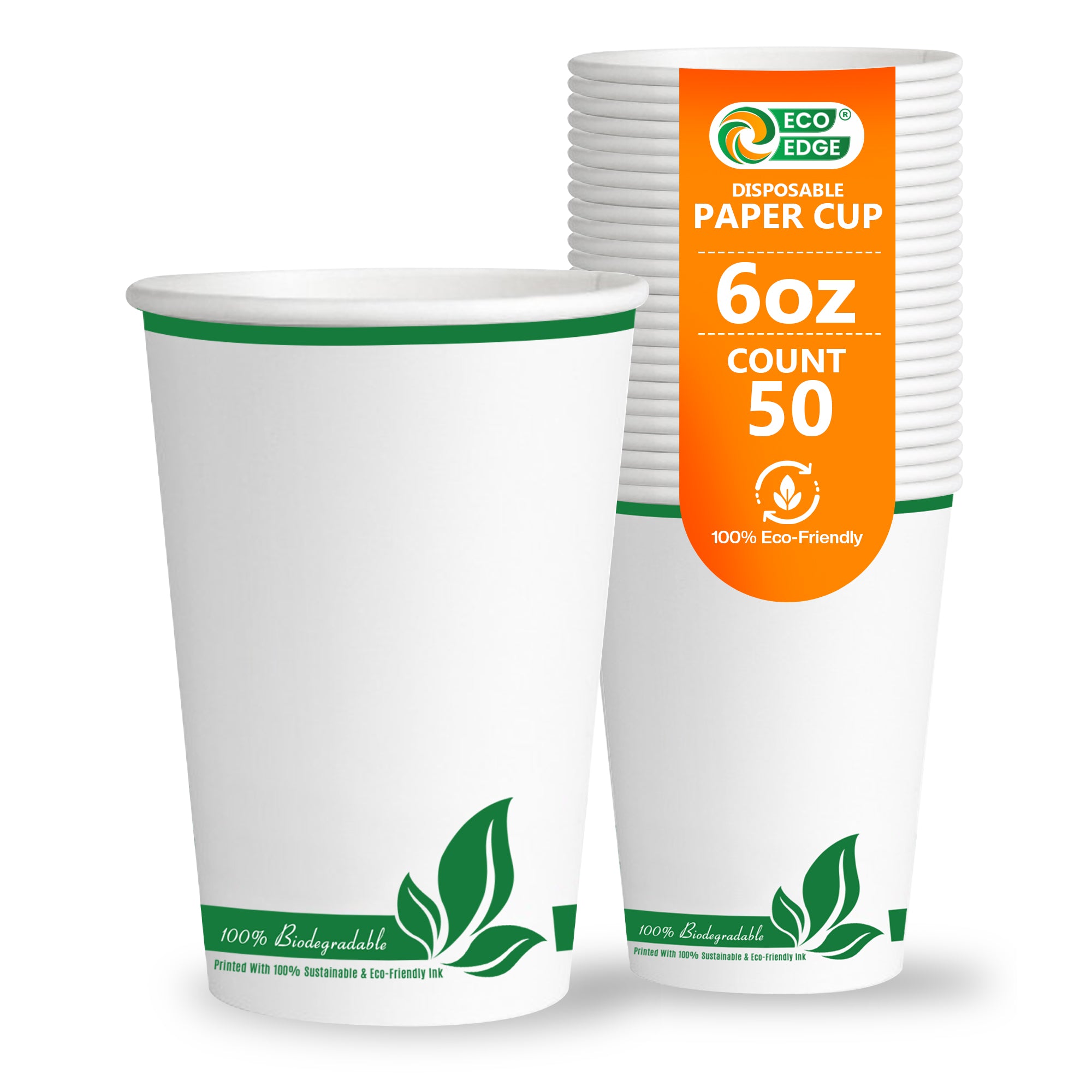 EcoEdge Disposable Heavy-Duty Party Paper Cups | 100% Sustainable