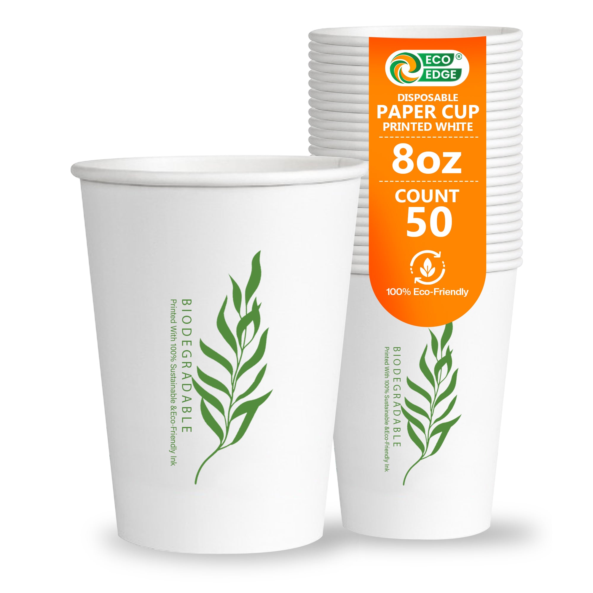EcoEdge Disposable Heavy-Duty Party Paper Cups | 100% Sustainable
