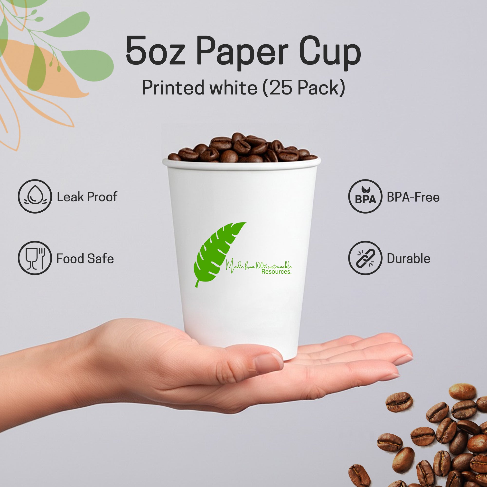 EcoEdge Disposable Heavy-Duty Party Paper Cups | 100% Sustainable