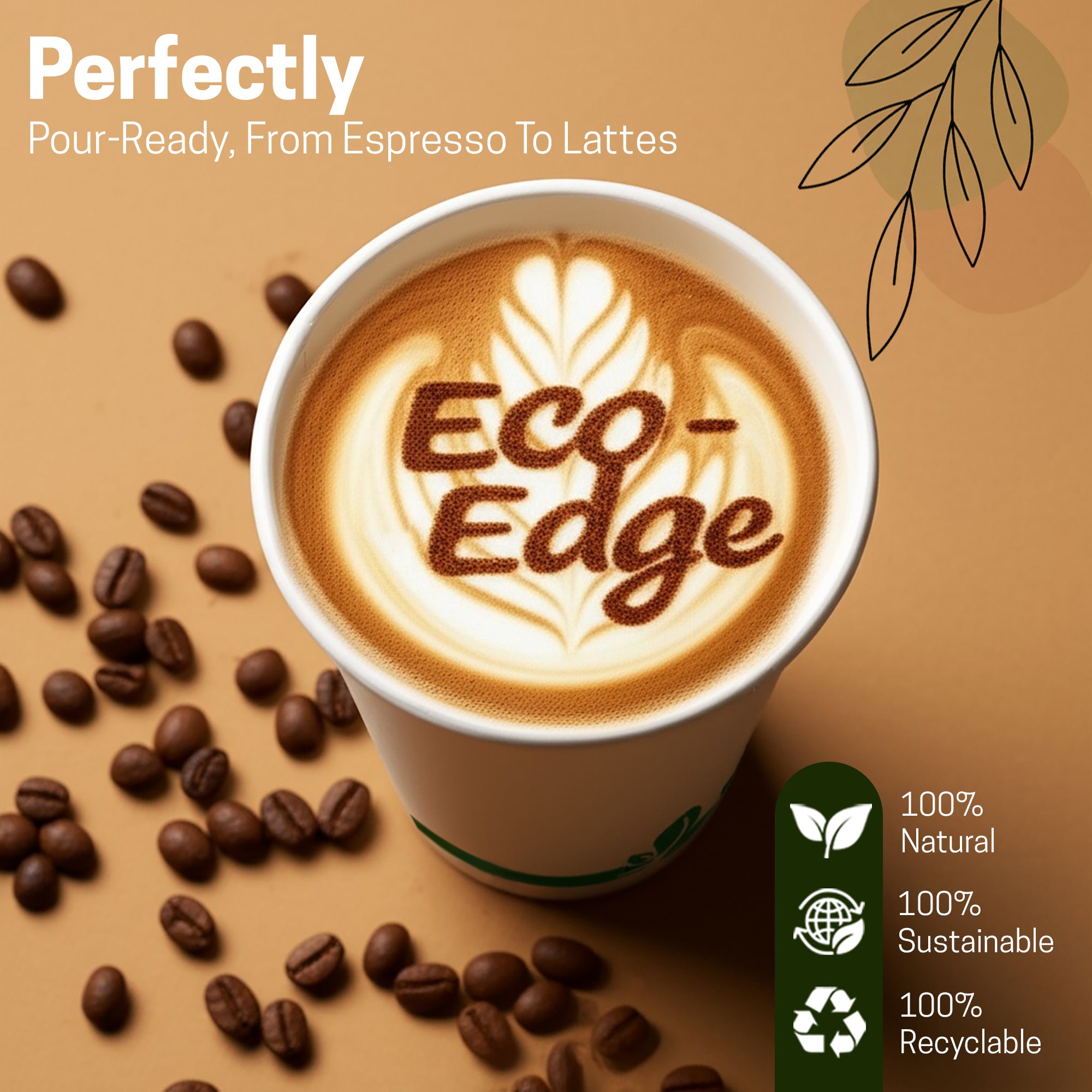 EcoEdge 6 Oz Disposable Heavy-Duty Party Paper Cups | 100% Organic