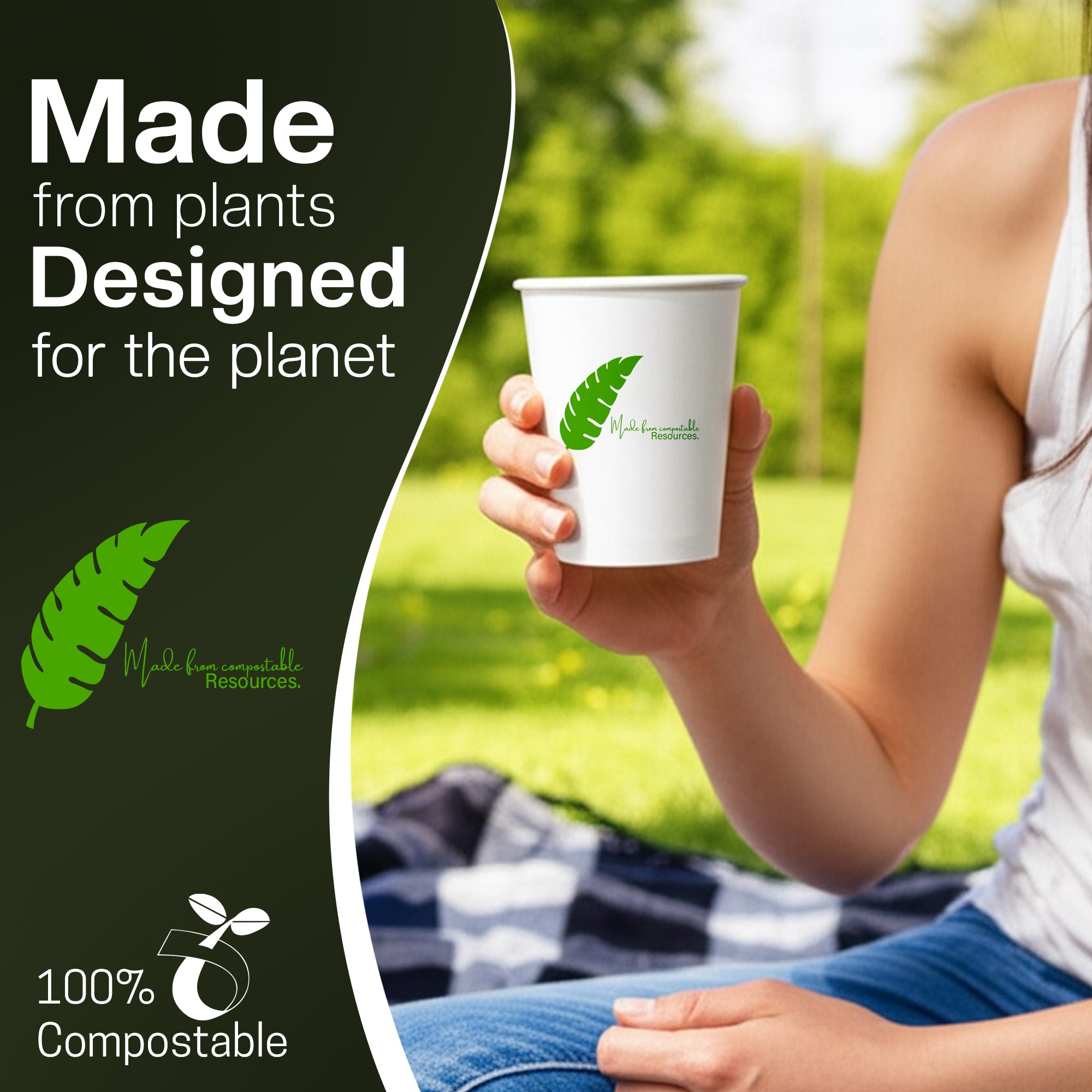 EcoEdge Disposable Heavy-Duty Party Paper Cups | 100% Sustainable