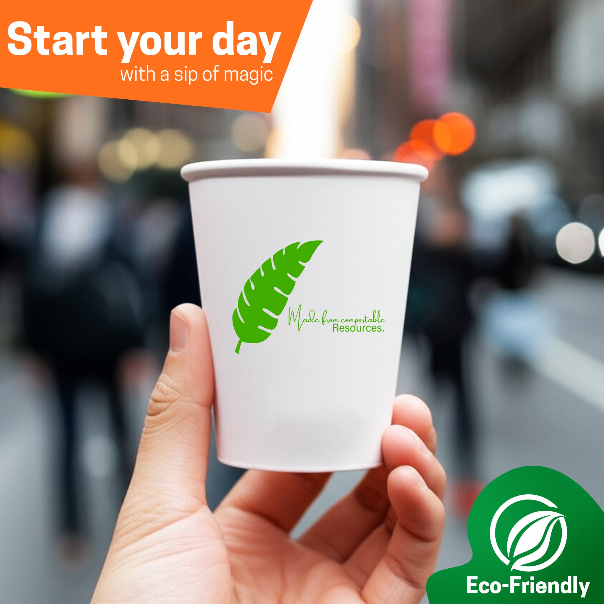 EcoEdge Disposable Heavy-Duty Party Paper Cups | 100% Sustainable